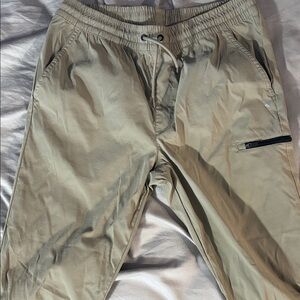Xersion Kids Beige Joggers with Zipper Pocket